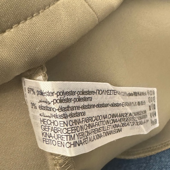 Zara Women’s Jogger Pants in Light Olive with Dark olive Side Racing Stripe - Picture 11 of 11